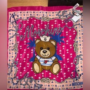 NWT Moschino 100% Silk Scarf